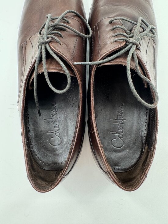 Cole Haan Mens Brown Leather Oxfords Size 12M With Lace-Up Design main image 13
